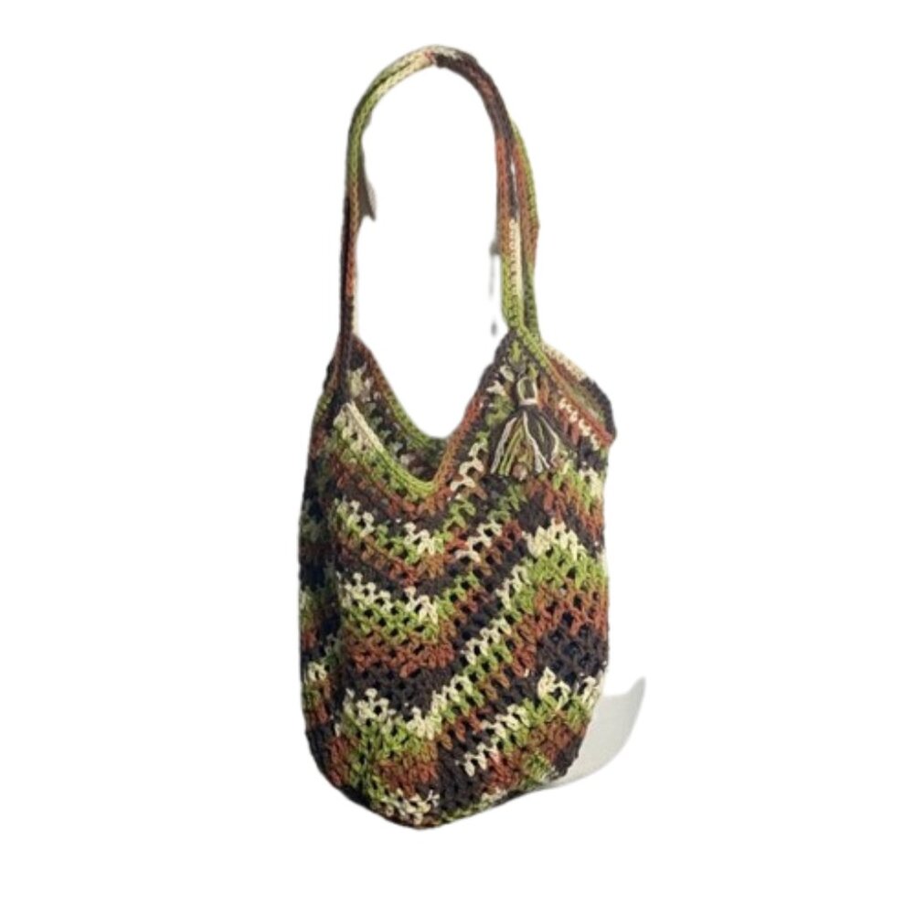 Handcrafted Multicolor Crochet Tote Bag